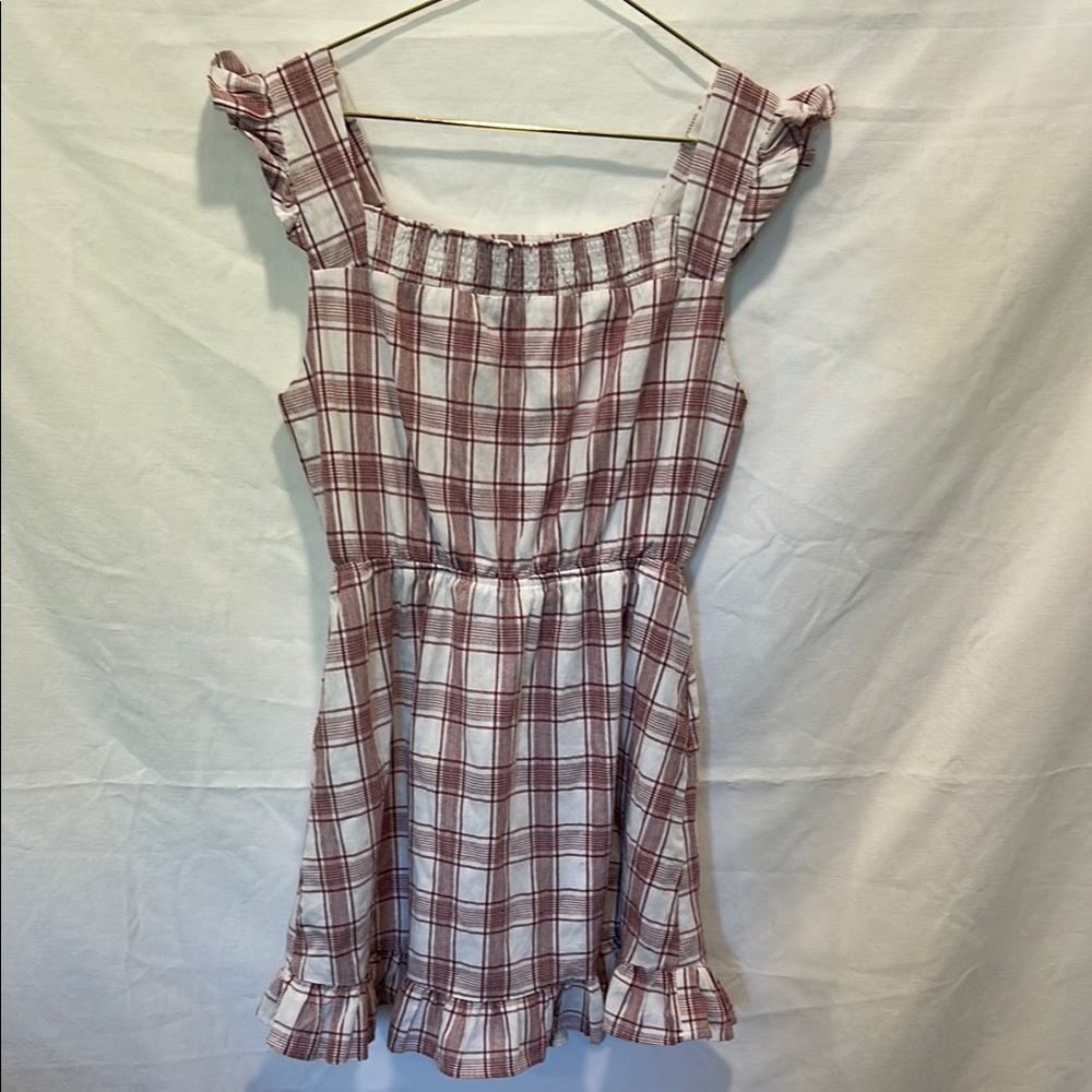 Listicle Red and White Checkered Picnic Dress - Picture 4 of 4